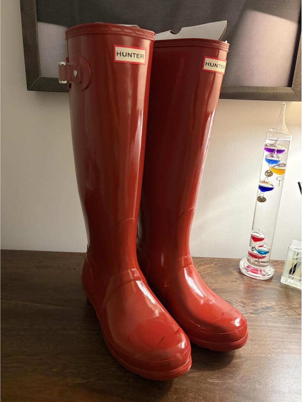 HUNTER Women's Original Tall Gloss Rain Boots size US 8